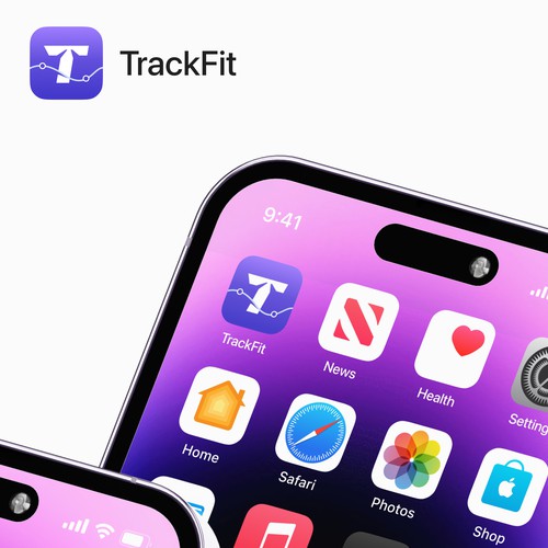 Clean icon concept for TrackFit