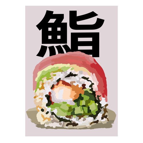 Sushi painting