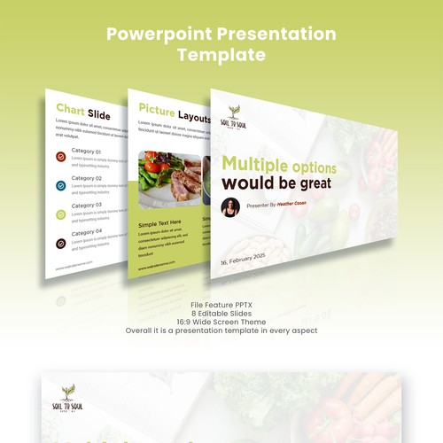 Vibrant and Modern PPT Template for Nutritionist and Nutrition Practice