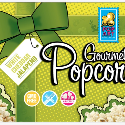 Pop Art Popcorn Gift Label