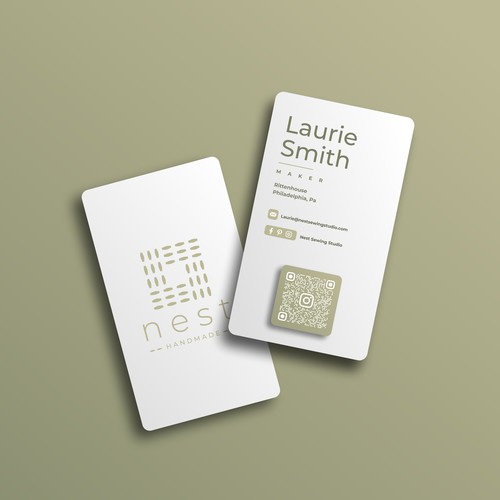 Nest Sewing Studio Business Card