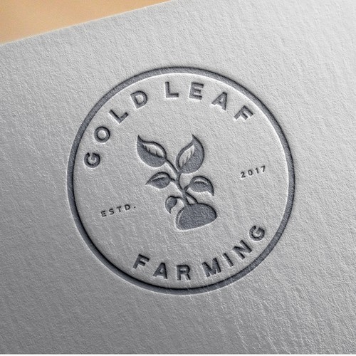 Gold Leaf Farming Concept