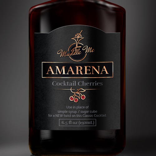 Label Design for Classy Cocktail Cherry