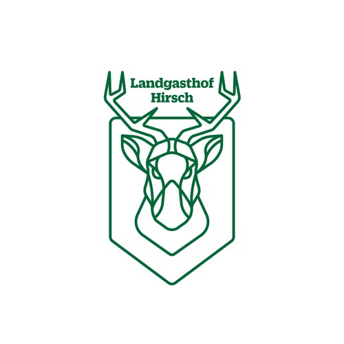 Modern yet classical logo for a restaurant in the Alps.
