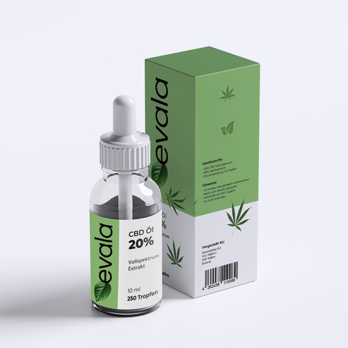 evala CBD Oil Label and Package Design