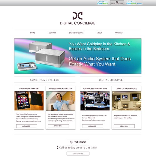 Re design a  website for Luxury Technology brand.