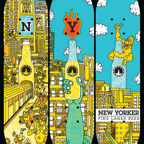 Illustration for the New Yorker beer