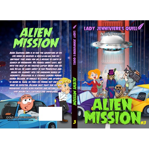 e-book and print cover for juvenile fiction ALIEN MISSION