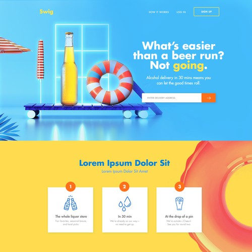 Fun and Colourful Delivery Website Design!!