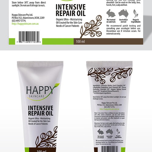 Give Happy Skincare a new look and see your designs worldwide