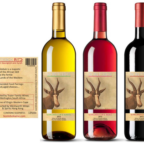 Create dynamic labels for a new South African wine brand in Asia!