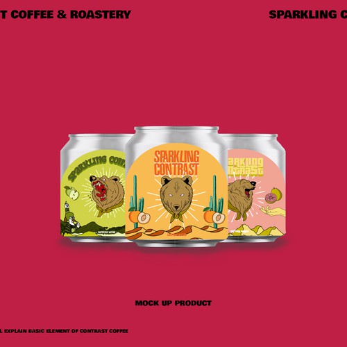 Packaging design Sparkling Caffeine water