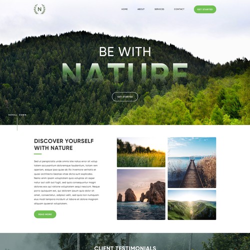 Minimalist and nature-inspired website template