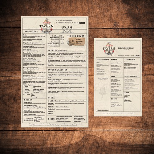 Menu with an old-style look