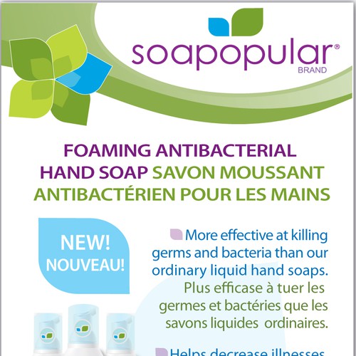 Soapopular - Antibacterial Hand Soap label and banner design