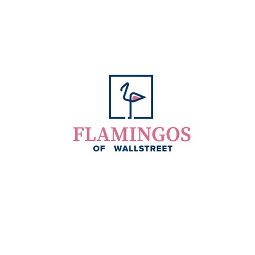 Line-art Flamingo Logo