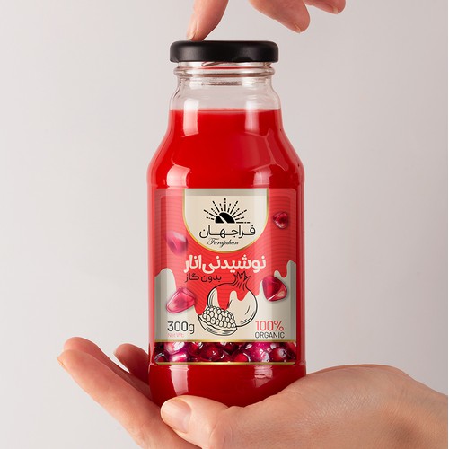 Pomegranate water label