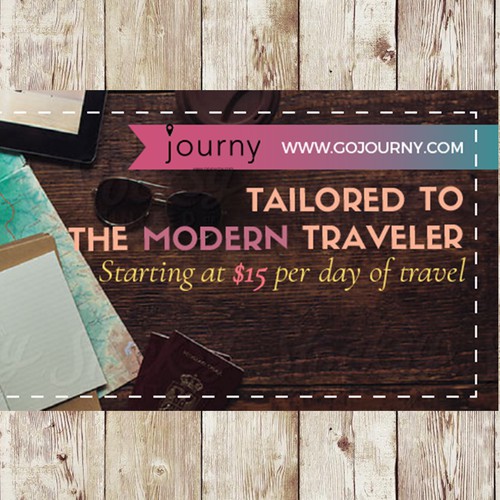 Facebook cover for travelling start-up