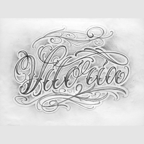 Lettering tattoo design