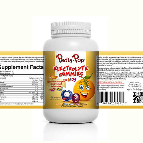 Redesign of Pedia-Pop Electrolyte Gummies