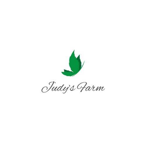 Elegant concept logo for marijuana farm