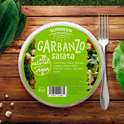 Garbanzo Salad label design concept