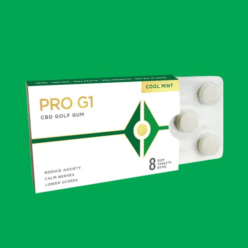 Minimalistic Package Design for CBD Golf Gum