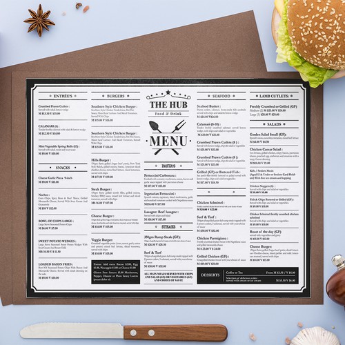 The Hub Menu Design