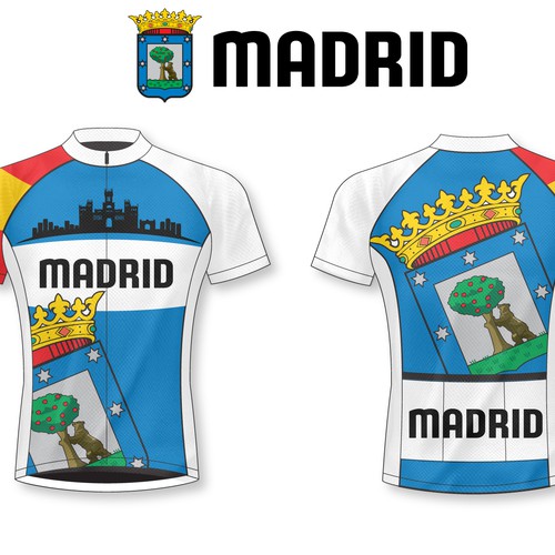 Cycle jersey representative of the city of Madrid                          