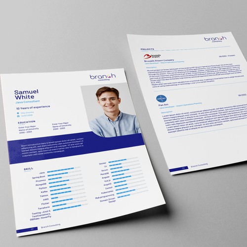 CV template design for software company