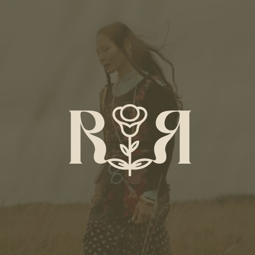 Logo concept for Rust Flower Ranch