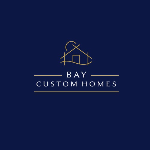 Clean Abstract Concept for Home Builder - Bay Custom Homes Maryland