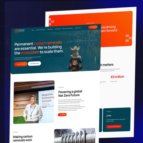 Negative Emissions Platform Squarespace Website Redesign
