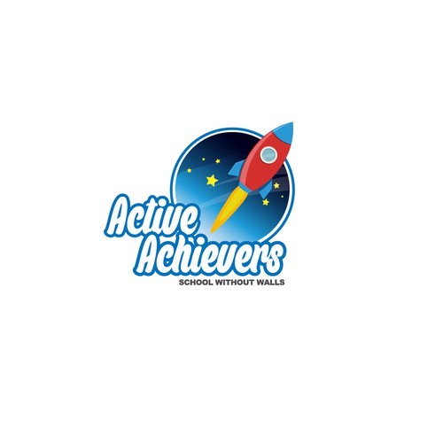 Create an animated rocketship to launch into space for Active Achievers!