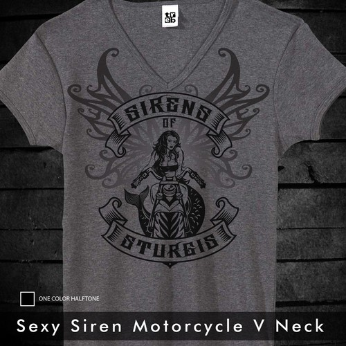 Sexy Siren Motorcycle V Neck