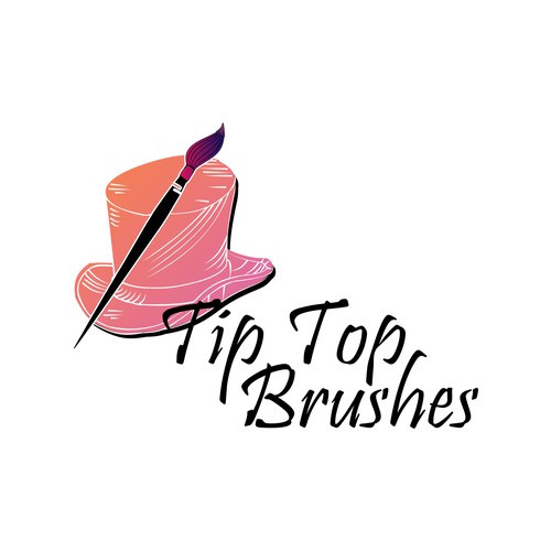 Artistic Brush Stoke - Tip Top Brushes Logo