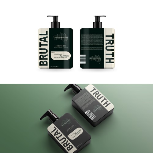 Minimal shampoo packaging design