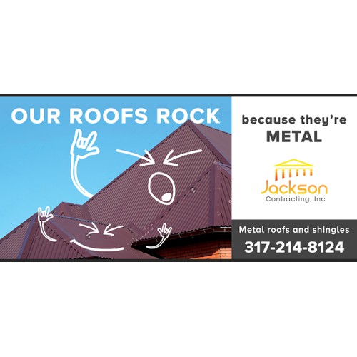 Memorable billboard for a roofing company