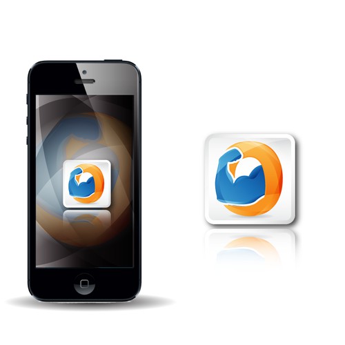 Create a Logo that launches the "I Work It Out" fitness application.