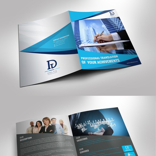 Create attractive and unusual brochure for translation company