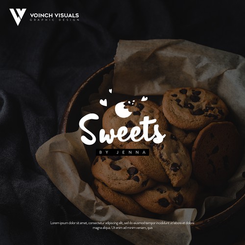 Sweets by Jenna logo concept