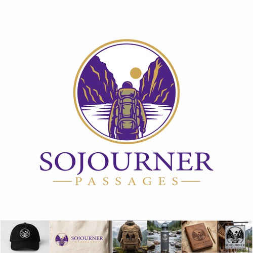 Bold Outdoor Adventure Logo Concept for Sojourner Passages