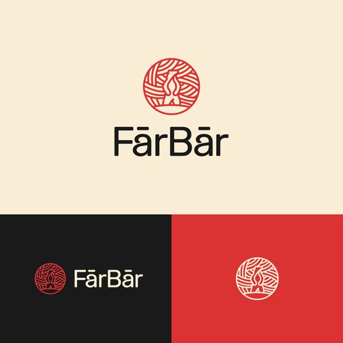 Bear and Yarn Logo Concept