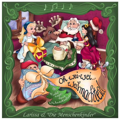 Eine Illustration/Grafik für Kinder-Weihnachts-CD (betrifft nur dasFrontbild) / One illustration for Kids-Christmas CD