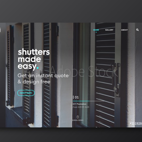 Shutters Landing Page