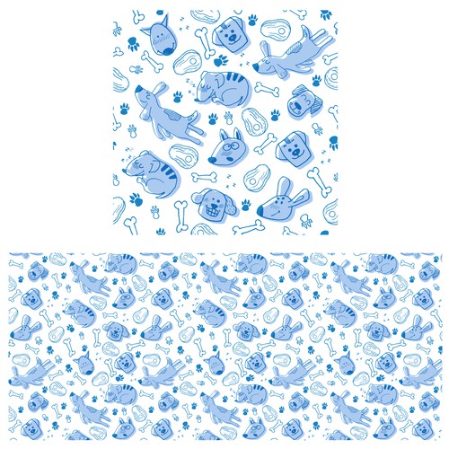 Funny dogs pattern 