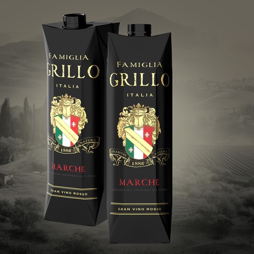 Famiglia Grillo — Packaging Design Tetrapak Vino Italiano