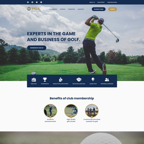 Website for golf club