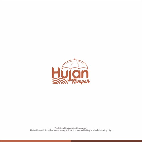 hujan rempah logo desain concept