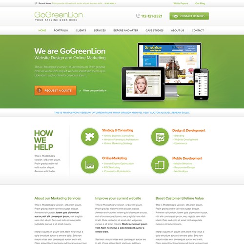 GoGreenLion needs a new website design